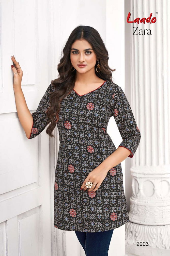 Laado Zara Vol 2 2001 To 2012 Short Printed Kurti Wholesalers In Delhi